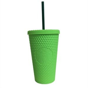 Starbucks Tumbler Cup Fall 2021 Neon Lime Green Studded 16oz 011125842